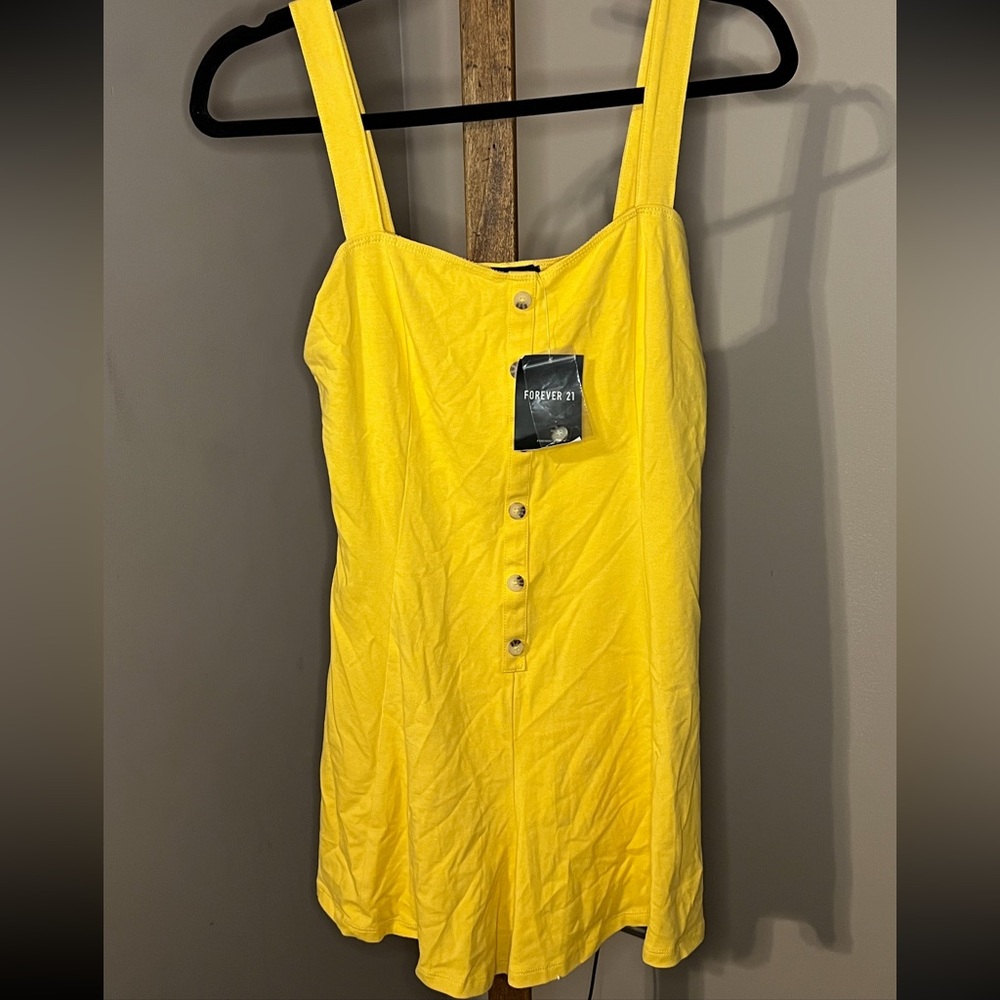 Yellow Button-Front Romper💛